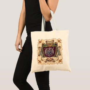 Tote Bag Bannière de couronne Nom de famille Aigle