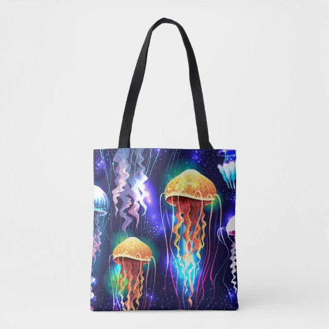 Tote Bag Bannière horizontale de méduse sous-marine (Devant)