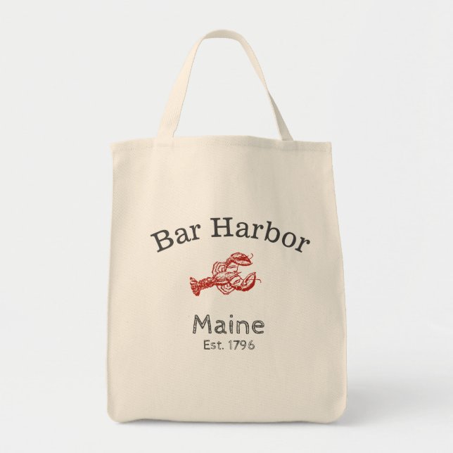 Tote Bag Bar Harbour Maine Lobster (Devant)