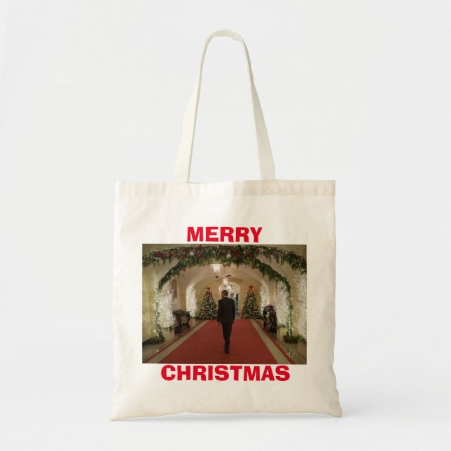 Tote Bag Barack Obama Joyeux Noël - (Devant)