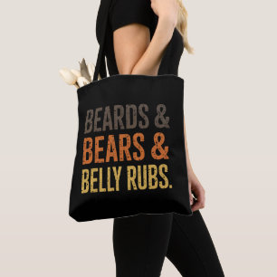 Tote Bag Barbes Ours Caresses Ventre LGBTQ Fierté Gay Allié