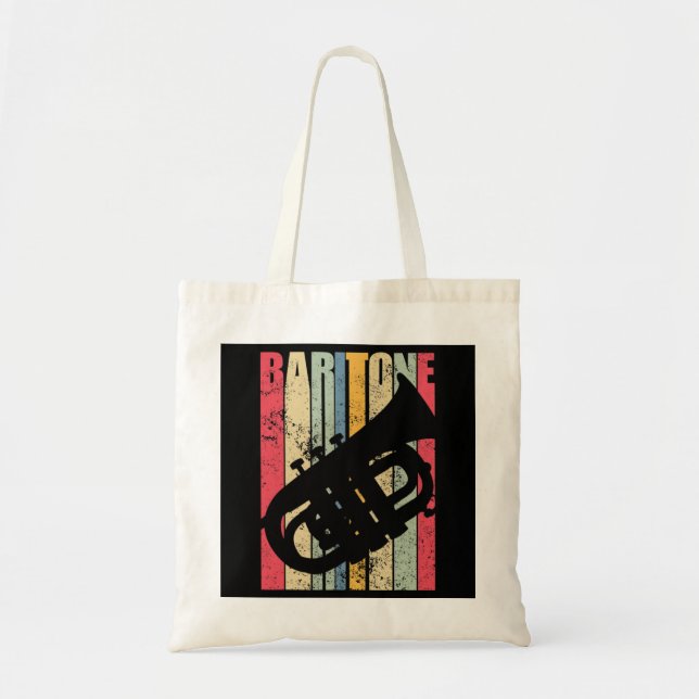 Tote Bag Baritone Saxophone Horse Marching Band Major Gear  (Devant)