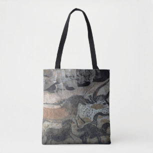 Tote Bag Basculez la peinture d'un taureau et des chevaux,