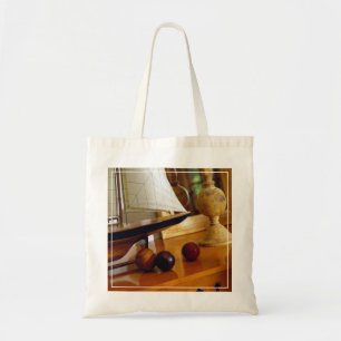 Tote Bag Base-ball antiques sur un Tableau en un voilier