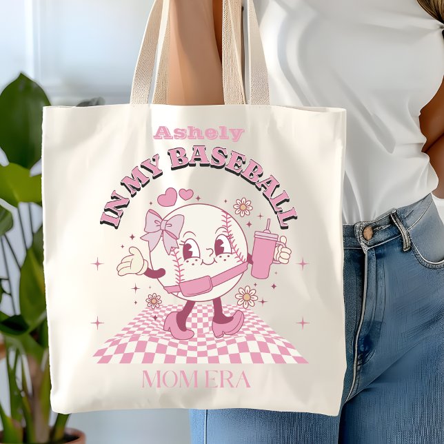 Tote Bag Baseball de la bow rose personnalisé (Créateur téléchargé)