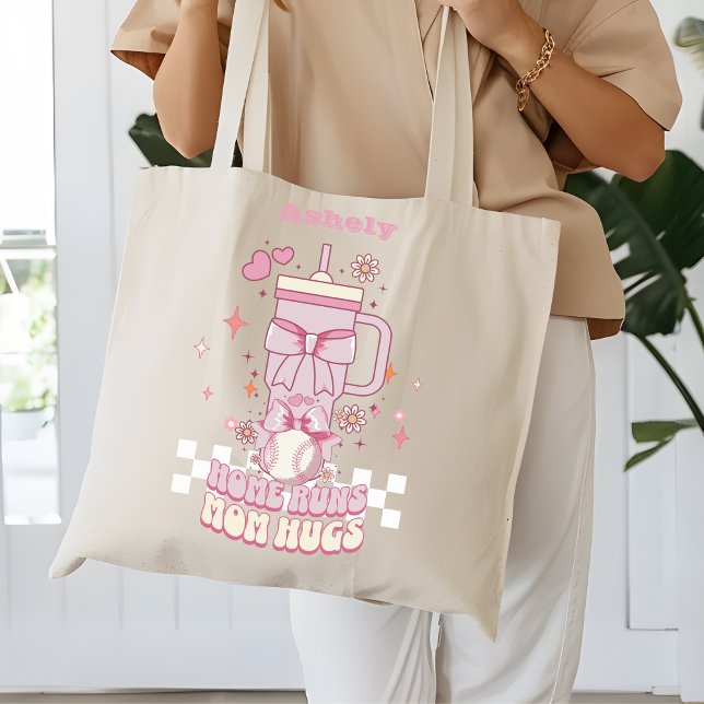 Tote Bag Baseball de la bow rose personnalisé (Créateur téléchargé)