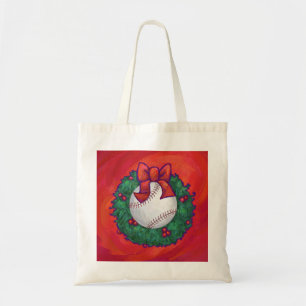 Tote Bag Baseball en couronne rouge