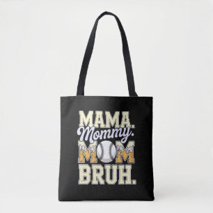 Tote Bag Baseball Maman Bruh Funny Ice Cream Driam Design