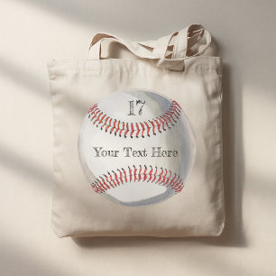 Tote Bag Baseball personnalisé avec numéro et nom au dos et