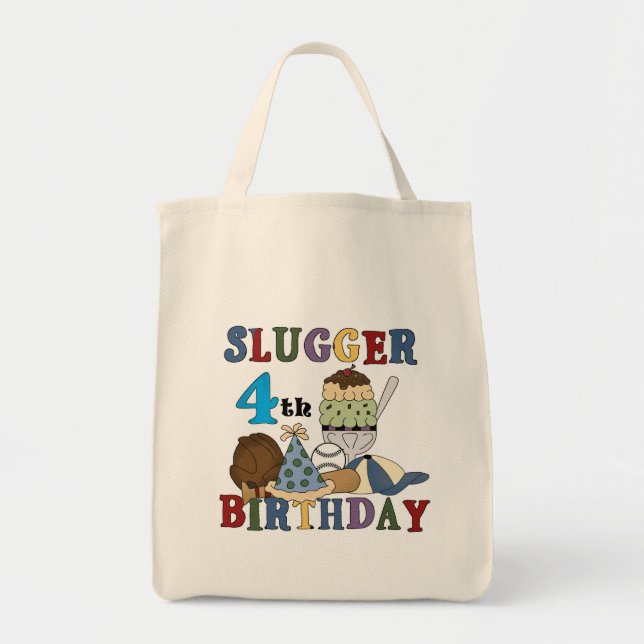 Tote Bag Baseball Slugger 4e anniversaire (Devant)