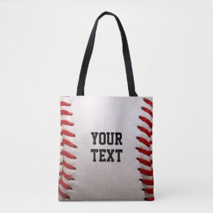 Tote Bag Baseball Softball Couture Texte Personnalisé