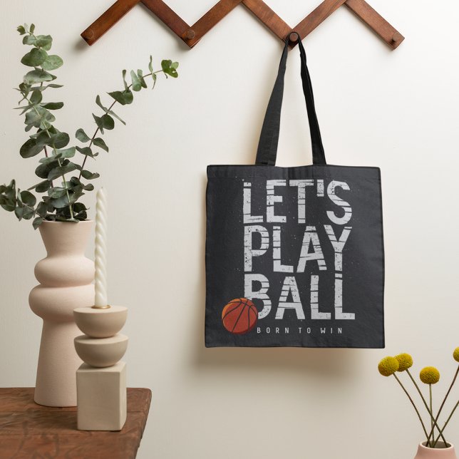 Tote Bag Basket-ball permet de jouer Ball Né pour gagner de (Créateur téléchargé)