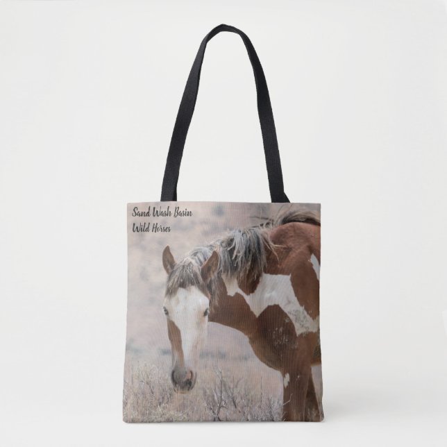 Tote Bag Bassin de lavage de sable Chevaux sauvages (Devant)