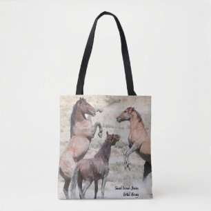 Tote Bag Bassin de lavage de sable Chevaux sauvages