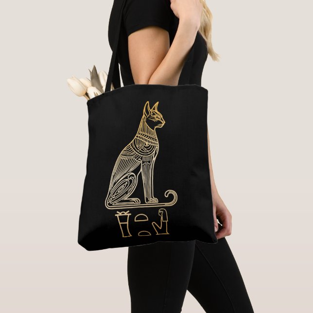 Tote Bag Bastet, déesse égyptienne des chats. Nom dans les  (De près)