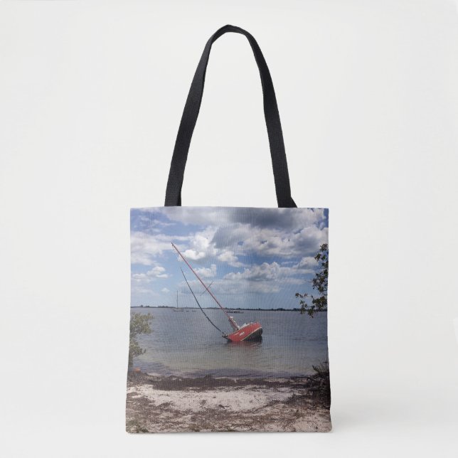 Tote Bag Bateau à voile (Devant)