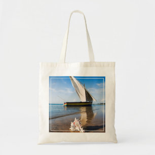 Tote Bag Bateau à voile et Shell Mozambique, loge de