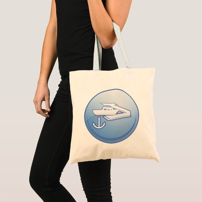Tote Bag Bateau et Ancre Marine nautique (Créateur téléchargé)