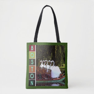 Tote Bag Bateaux à cygne en été - Boston