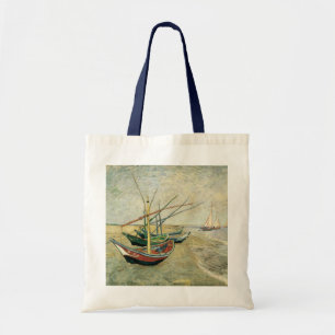 Tote Bag Bateaux de pêche sur la plage par Vincent van Gogh