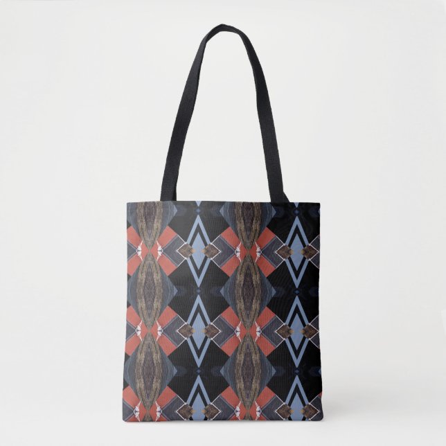 Tote Bag Bateaux en bois abstrait fourre-tout (Devant)