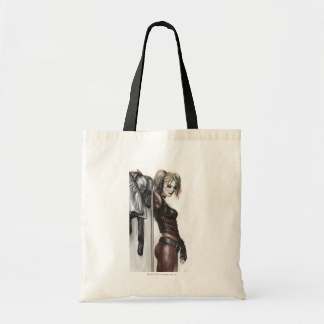Tote Bag Batman Arkham City | Harley Quinn Illustration (Devant)