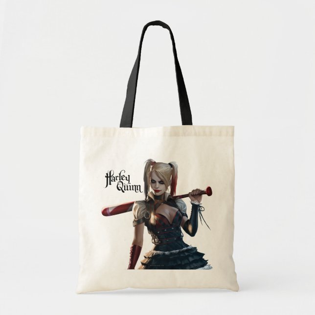 Tote Bag Batman Arkham Knight | Harley Quinn avec chauve-so (Devant)