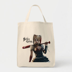 Tote Bag Batman Arkham Knight   Harley Quinn avec chauve-so