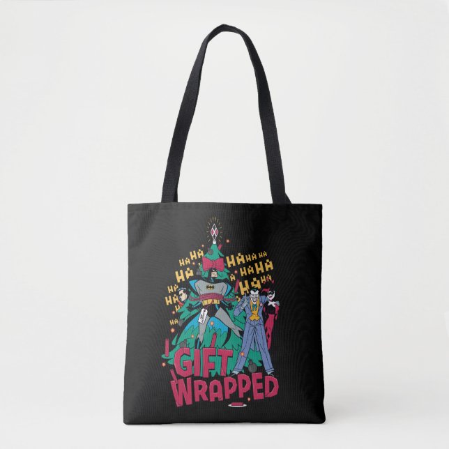 Tote Bag Batman | Batman & Robin Cadeau Emballé À L'Arbre X (Devant)