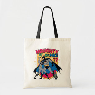 Tote Bag Batman Catwoman Under Mistletoe Naughty Or Nice