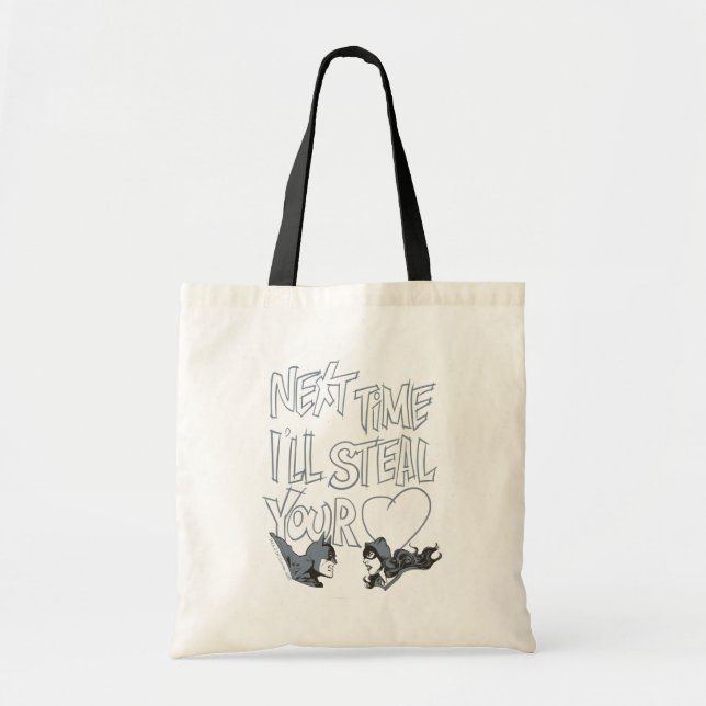 Tote Bag Batman Valentine |Catwoman - Je volerai votre coeu (Devant)