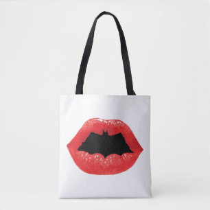 Tote Bag Batman Valentine   Lèvres de chaume