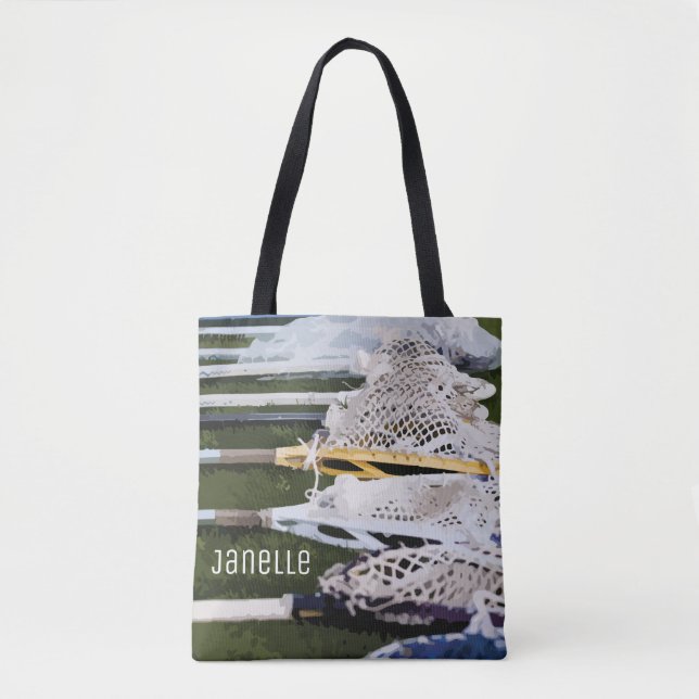 Tote Bag Bâtons de crosse à aquarelle (Devant)