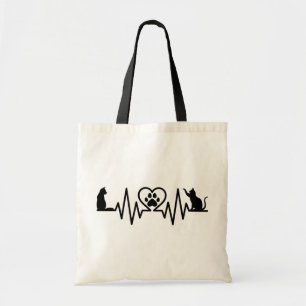 Tote Bag Battement de cœur de chat avec un autre chat