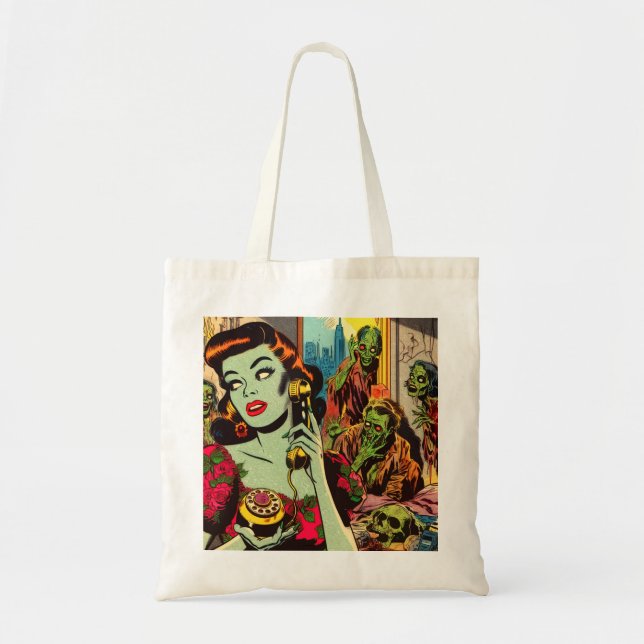 Tote Bag BD Zombie Horreur vintage (Devant)