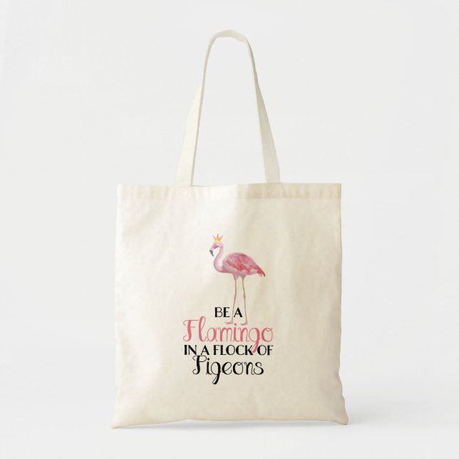 Tote Bag Be a Flamingo (Devant)