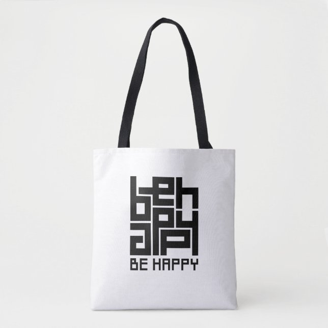 Tote Bag Be happy (Devant)