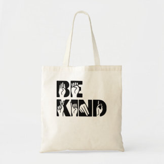 Tote Bag Be Kind Sign Language Hand Talking Teacher Interp
