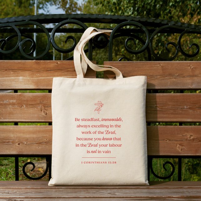 Tote Bag Be Steadfast Christian (Créateur téléchargé)