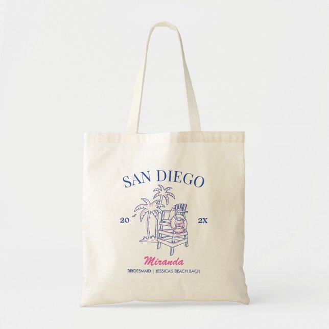 Tote Bag Beach Bachelorette Party Bridesmaid Cadeau personn (Devant)