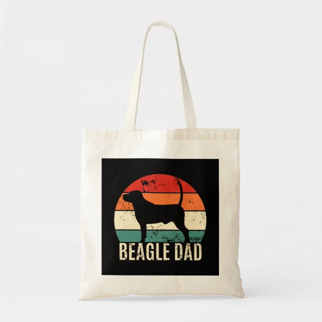 Tote Bag Beagle papa (Devant)