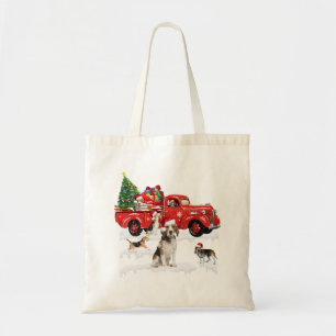 Tote Bag Beagle sur camion rouge xmas joyeux noël s