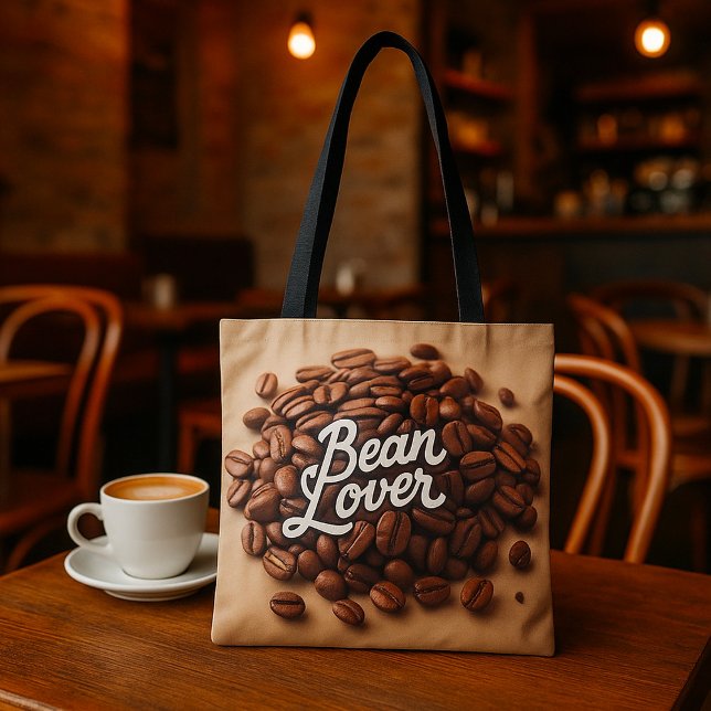 Tote Bag Bean Lover Fèves de café esthétique (Créateur téléchargé)