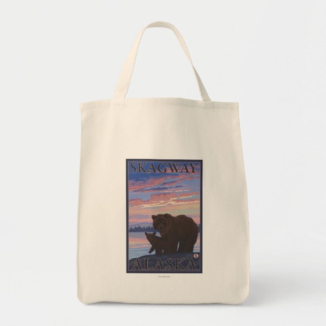 Tote Bag Bear and Cub - Skagway, Alaska (Devant)