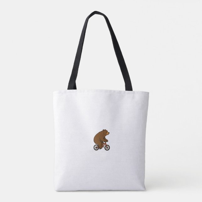 Tote Bag Bear on a Bike – Wild Ride Vibes (Dos)