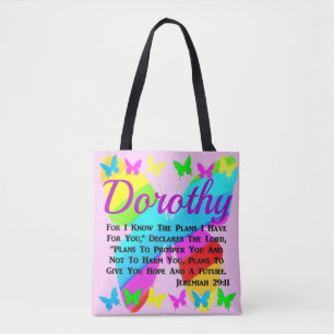 TOTE BAG BEAU BUTTERFLY JEREMIAH 29:11 PERSONNALISÉ