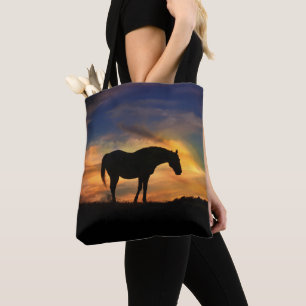 Tote Bag Beau cheval et Sunrise Fourre-tout