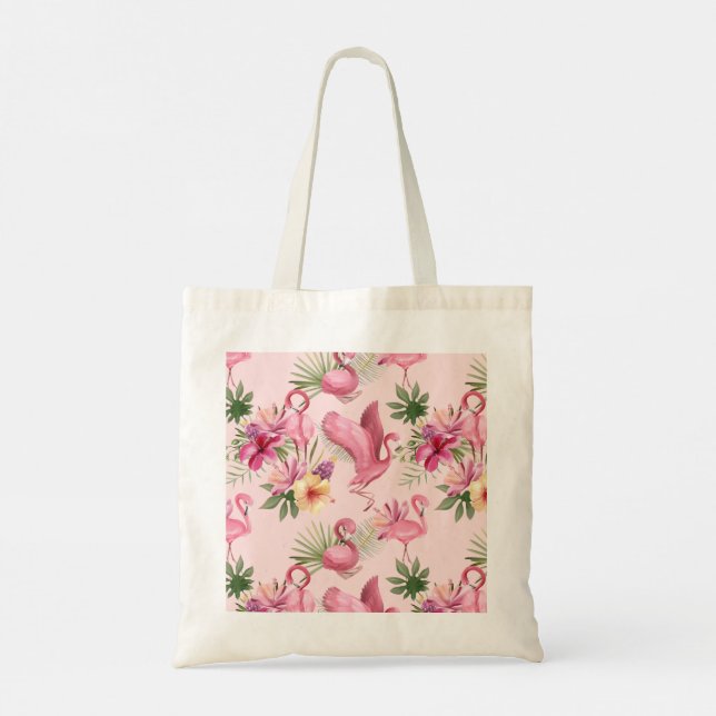 Tote Bag Beau Flamant rose rose (Dos)
