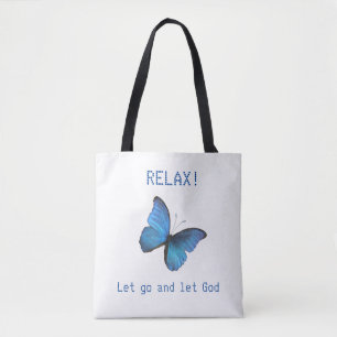 Tote Bag Beau Grand Papillon Bleu