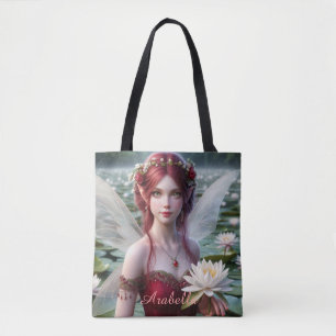 Tote Bag Beau juillet Fée dans les nymphes d'eau